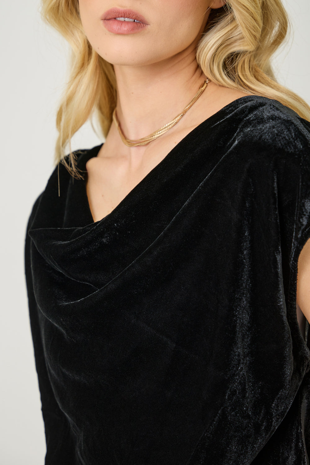 Velvet Cowl Top