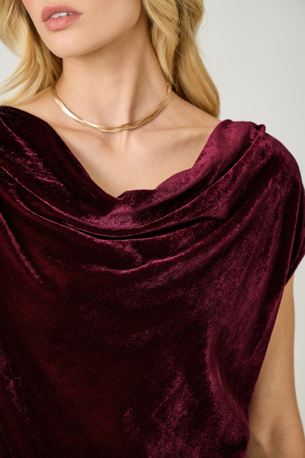 Velvet Cowl Top