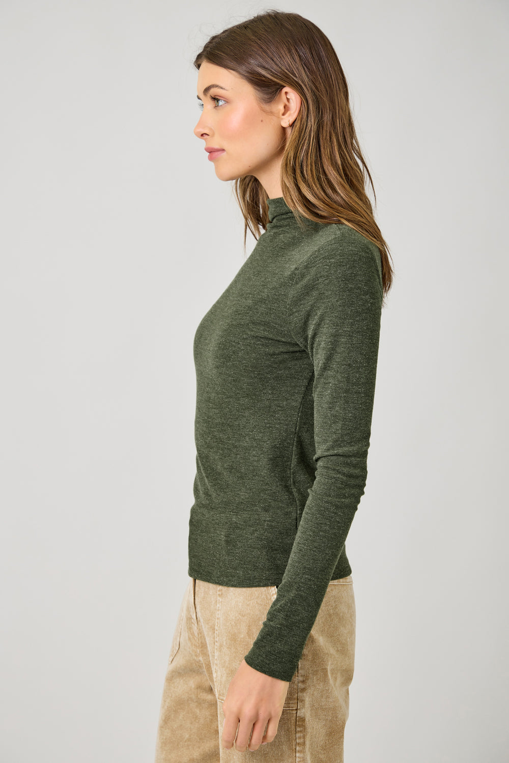 Knit Mock Long Sleeve Top