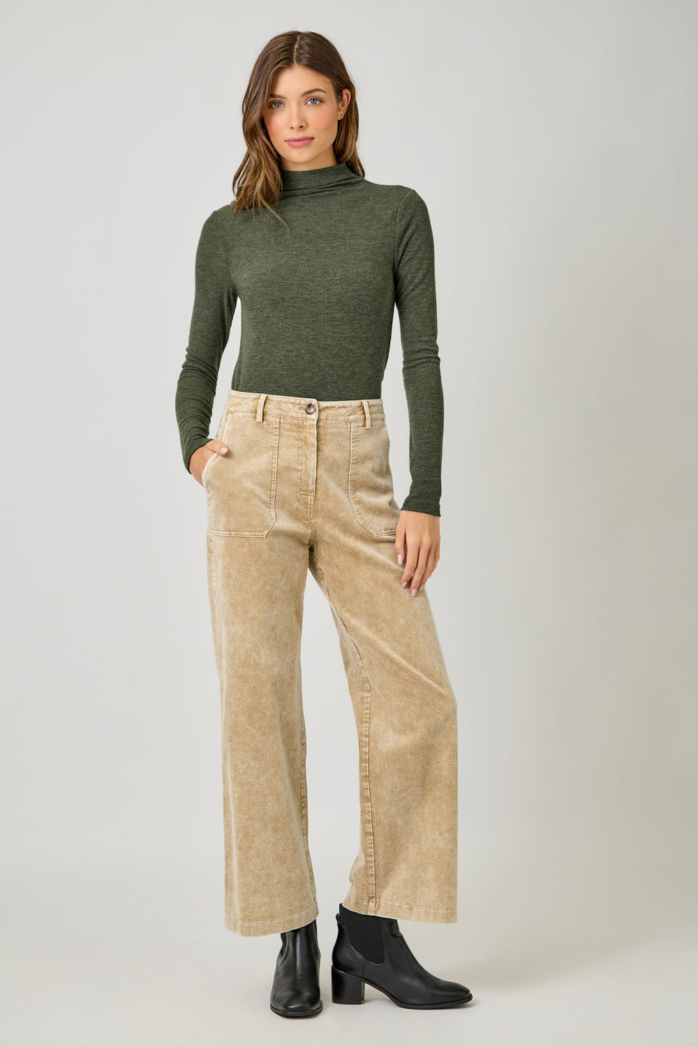 Knit Mock Long Sleeve Top