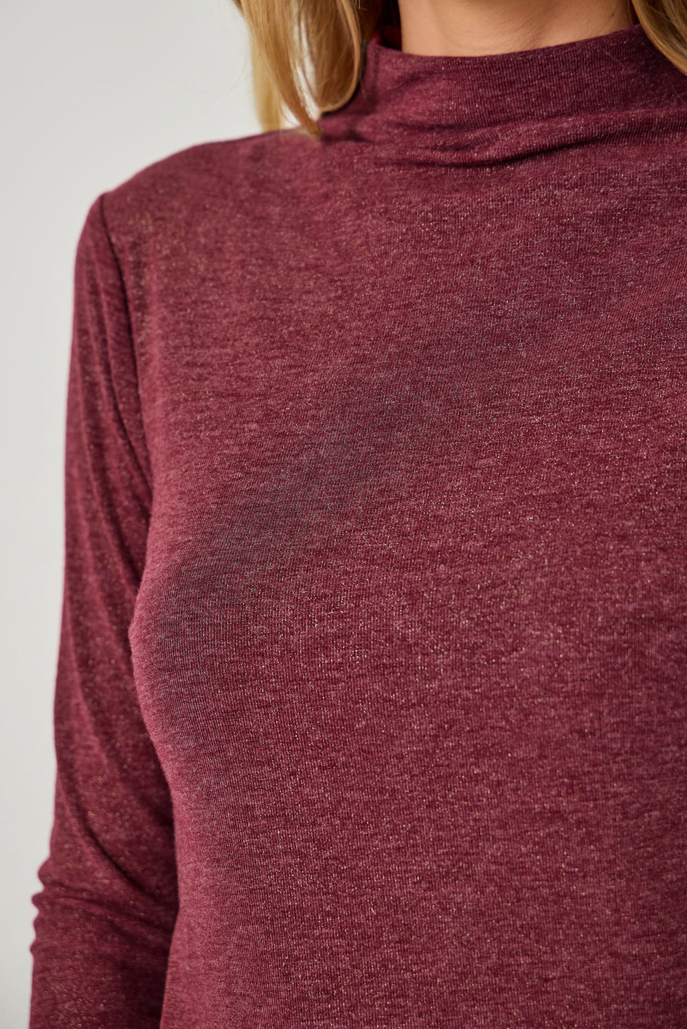 Knit Mock Long Sleeve Top