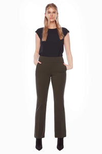 Solid Ponte Full Length Bootcut Pant