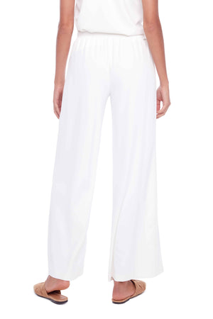 Solid Vegan Silk Wide Leg Pant