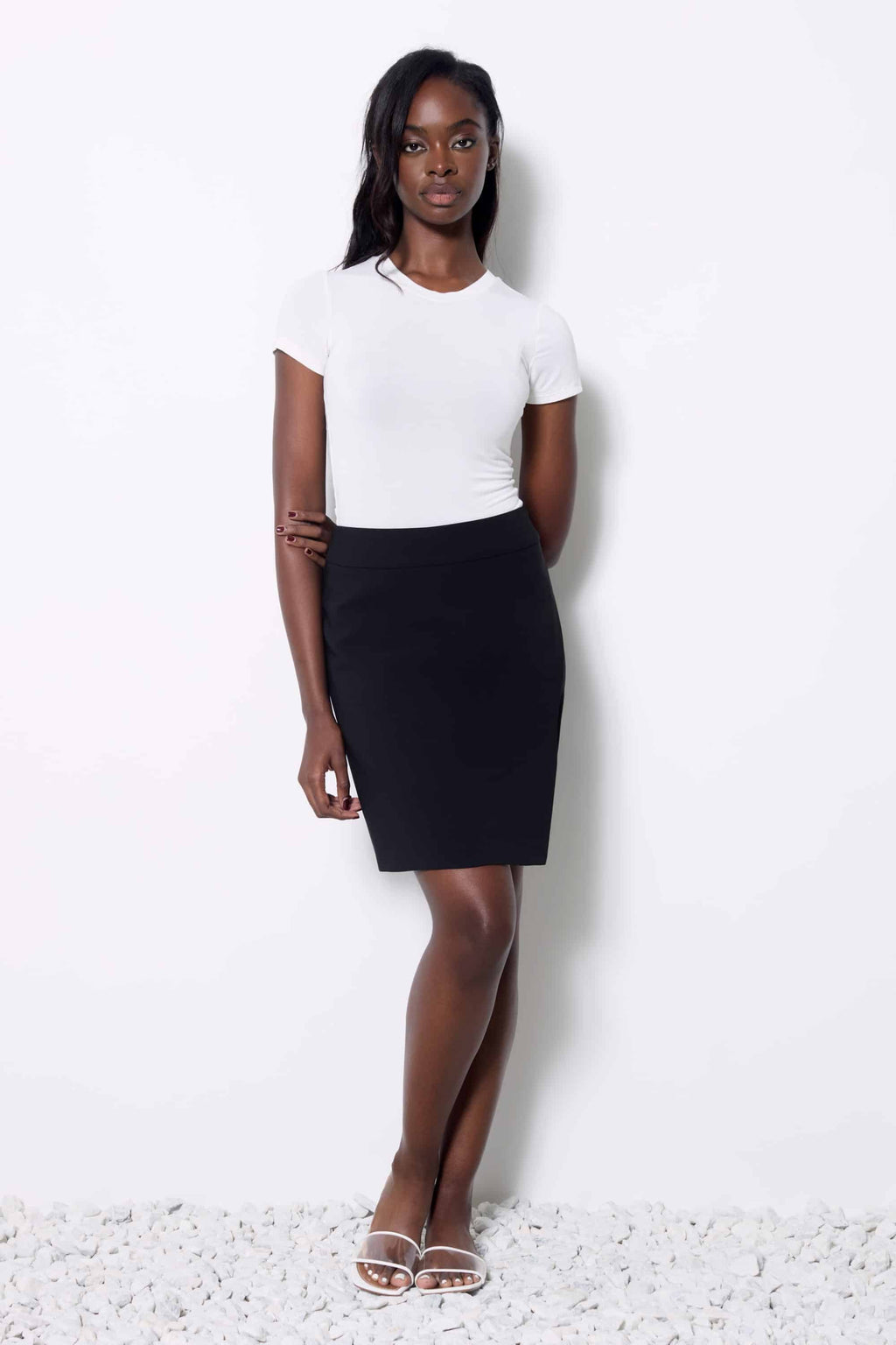 Solid Amalfi Asymmetric Skort