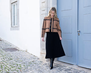 Mid Length Pleated Skirt
