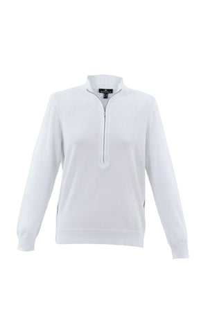 Pullover Half Zip Sweater | White