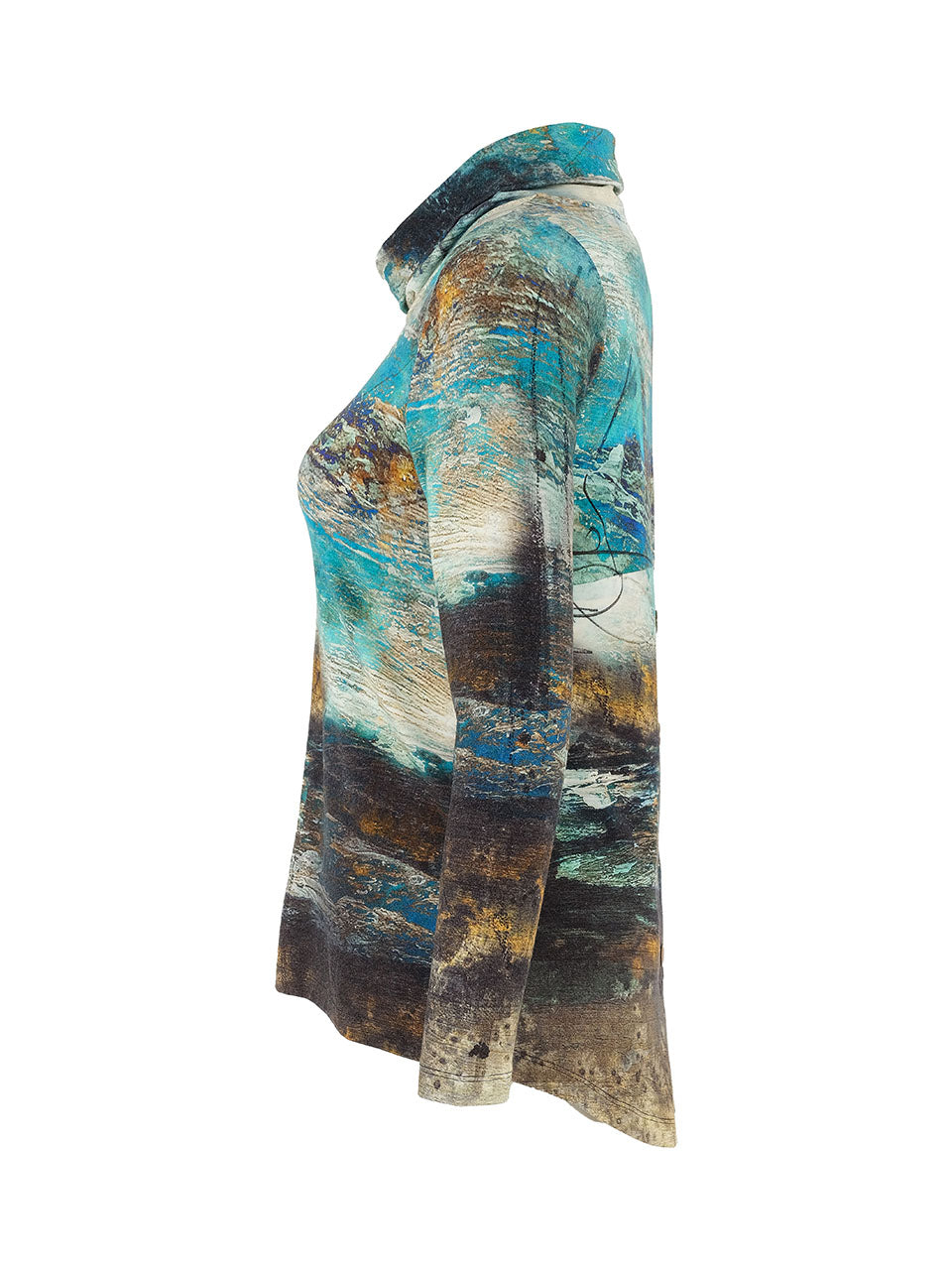 Long Sleeve Hi Lo Cowl Neck Top