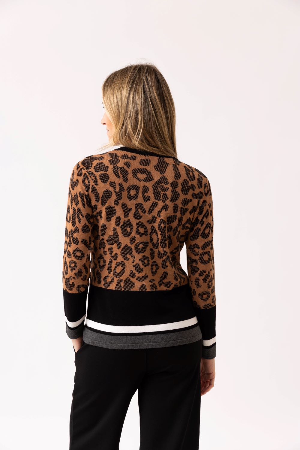 Crew Neck Animal Sweater