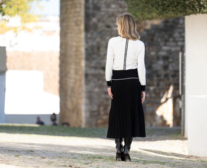 Mid Length Pleated Skirt