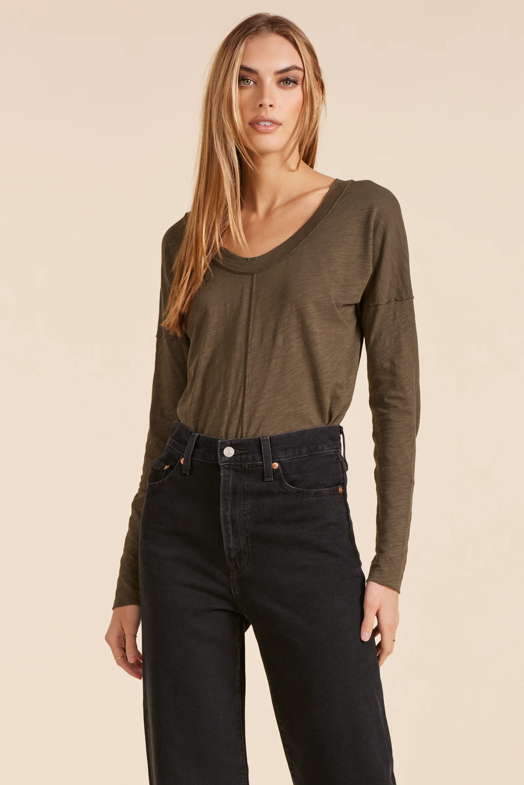 Drop Shoulder Long Sleeve Tee