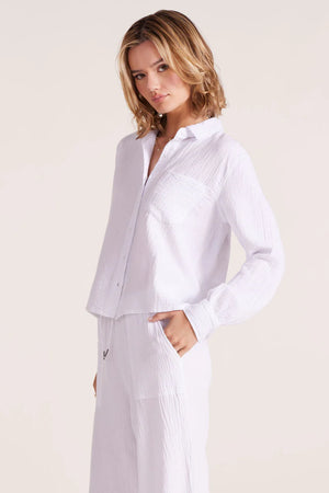 Cropped Collared Button Down