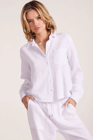 Cropped Collared Button Down