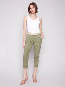 Slim Fit Pants with Belt