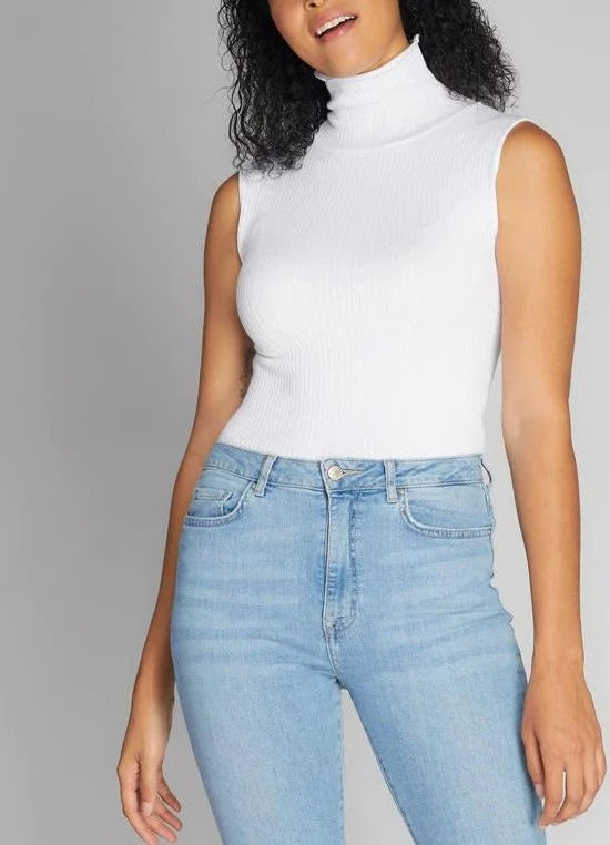 Ribbed Turtleneck Top