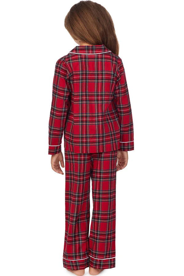 Unisex Kids Pajama Set | Red Tartan