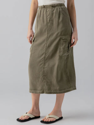 Parachute Semi-High Rise Skirt Burnt Olive