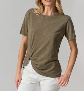 Riptide Twist Tee | Burnt Olive