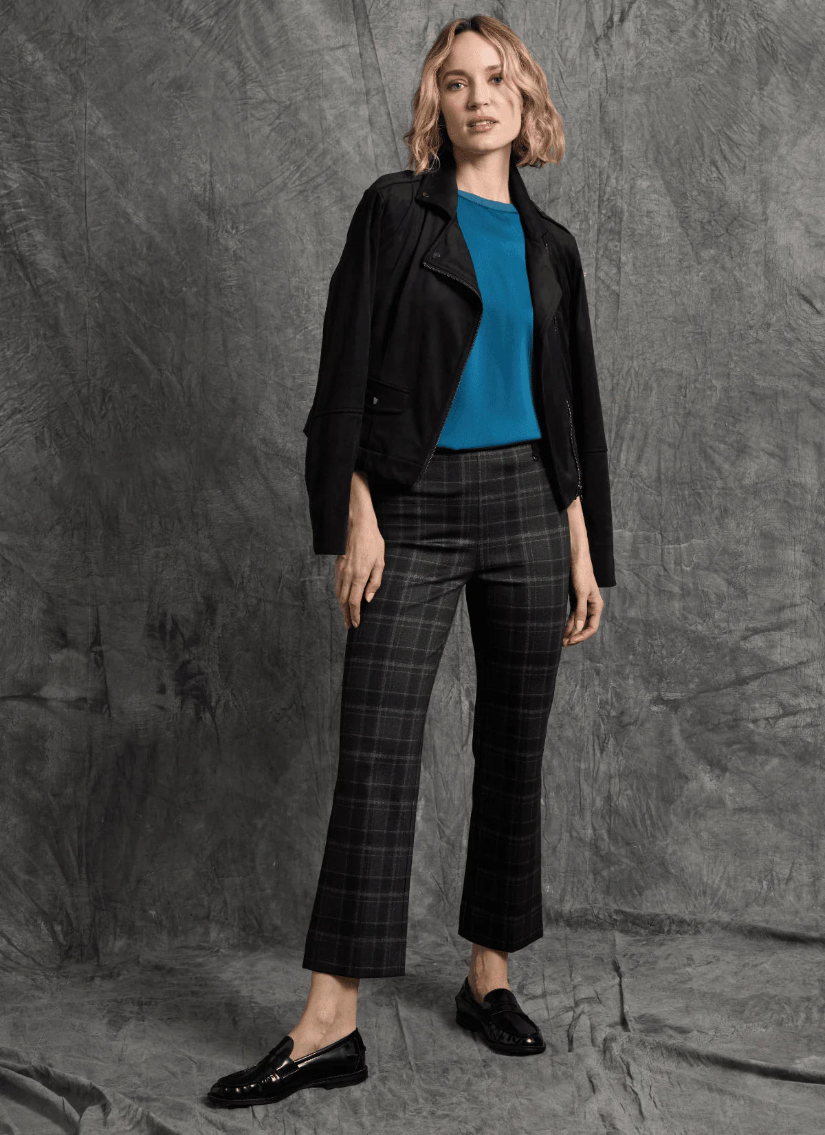 Aline Crew Neck Mix Media Top