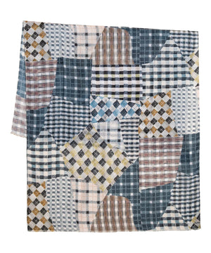 Patch Plaid Wrap