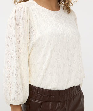 Fancy Knit Sleeve Top