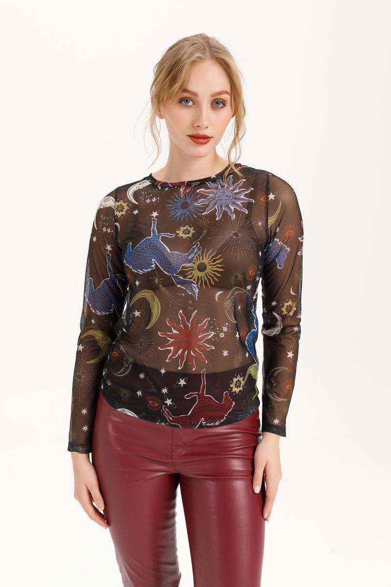 Long Sleeve Mesh Tee