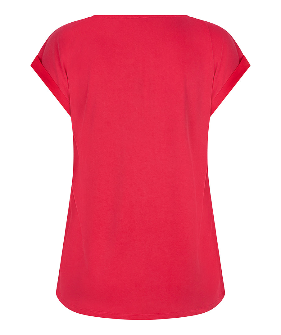 Short Sleeve Roll Cap Sleeve Tee