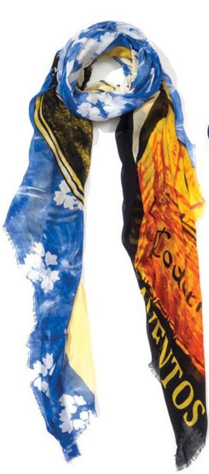 Victoria Scarf | yellow/blue