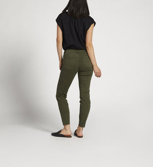 Cecilia Mid Rise Skinny Jeans | Olive
