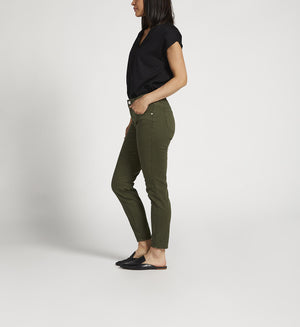 Cecilia Mid Rise Skinny Jeans | Olive