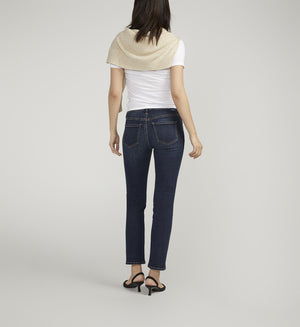 Cassie Mid Rise Slim Straight Leg Jeans