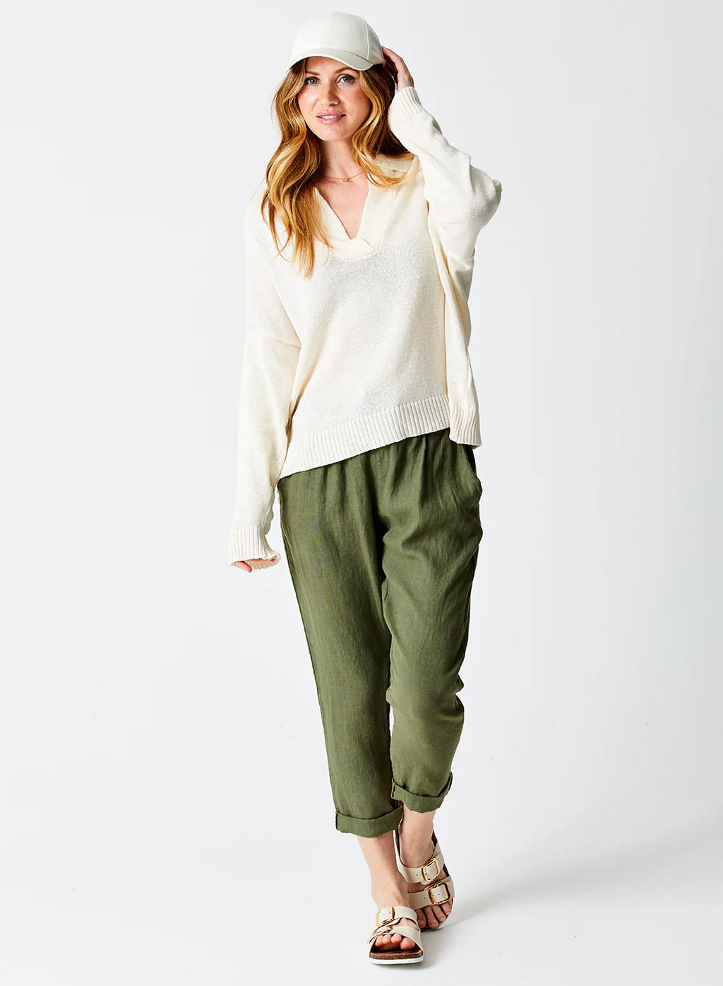 Mikey Tapered Linen Pants