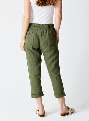 Mikey Tapered Linen Pants