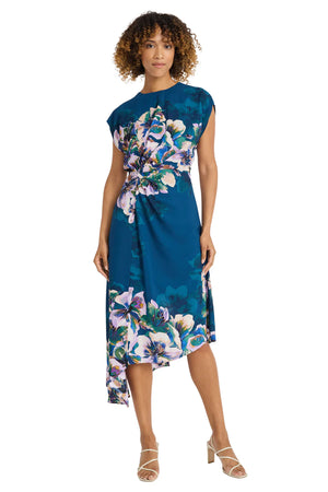 Brittanie Floral Satin Midi Dress