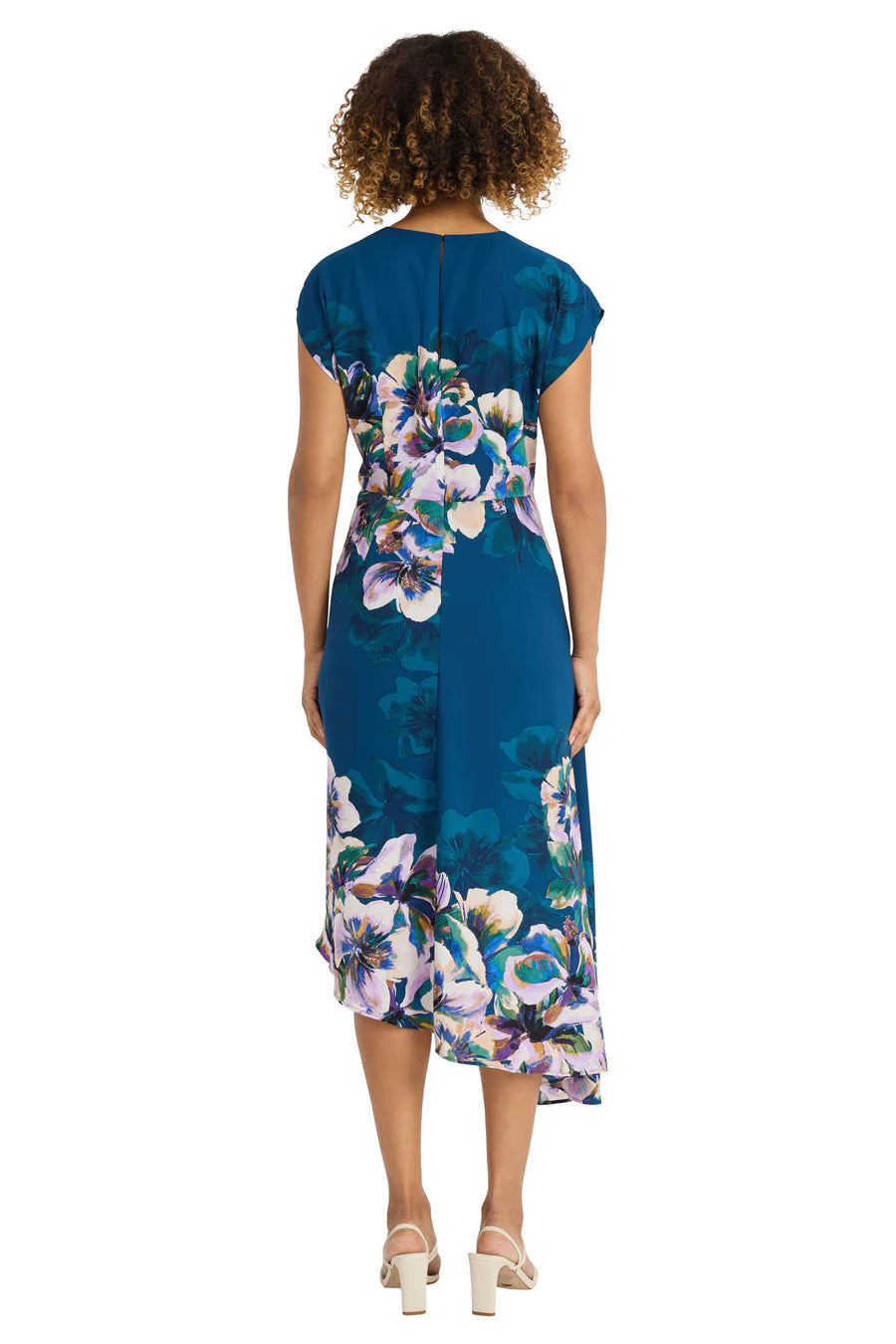 Brittanie Floral Satin Midi Dress