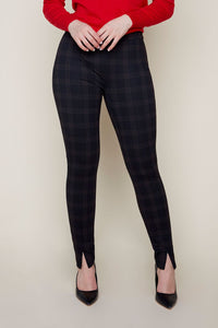 Plaid Ponte Pull On Legging