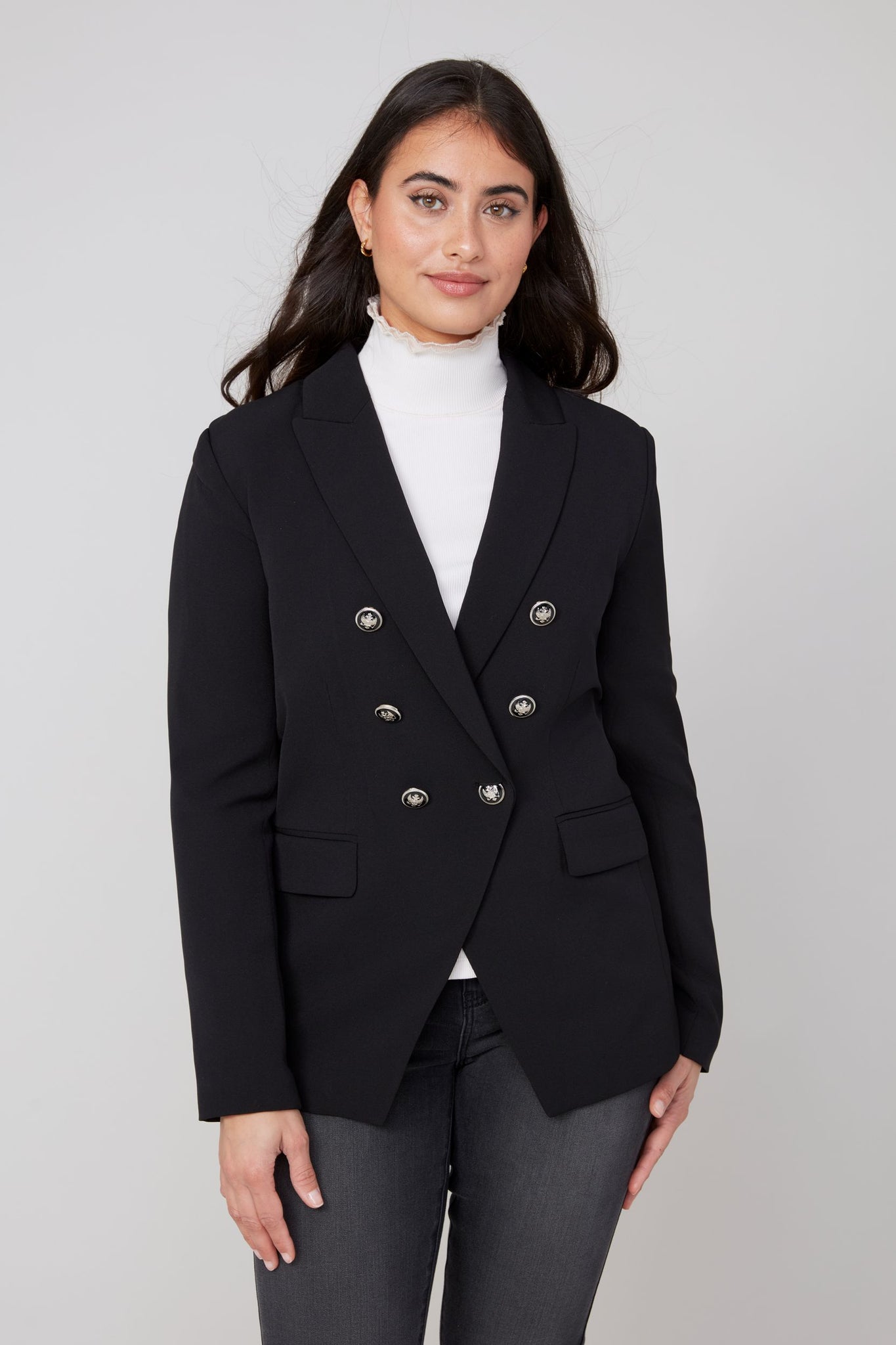 Long Sleeve Zip Out Hooded Blazer