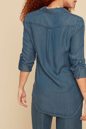 Tencel Dark Chambray Blouse