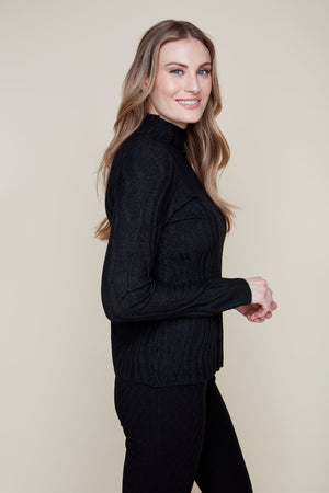 Mock Neck Knit Sweater