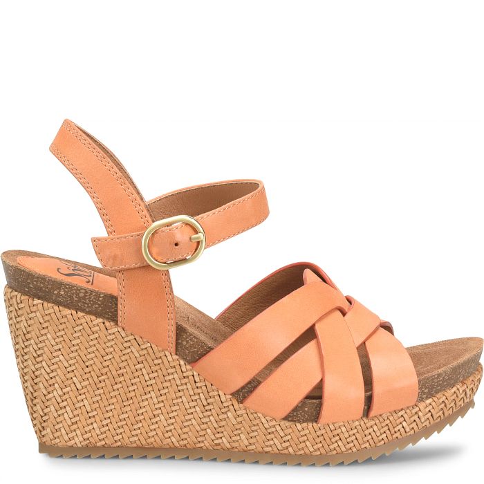 Carlana Wedge Sandal | Sunset Orange