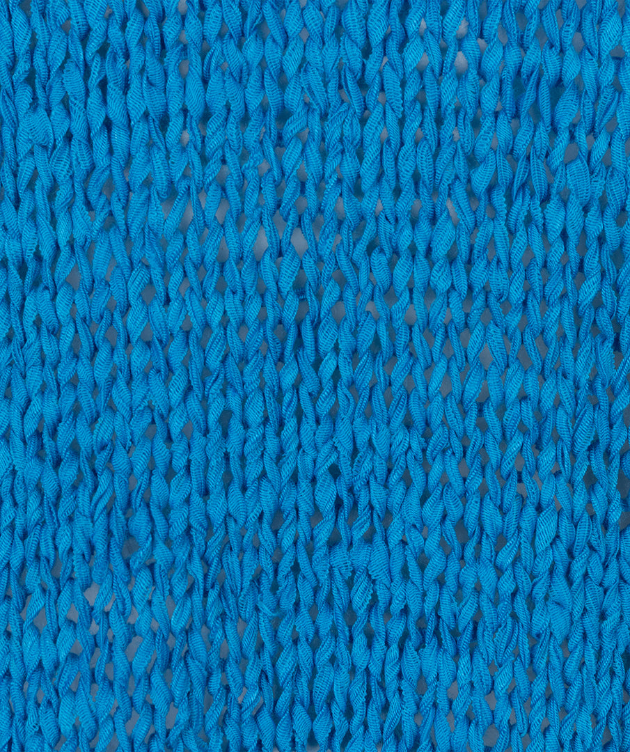 V-Neck Tape Yarn Sweater | Blue