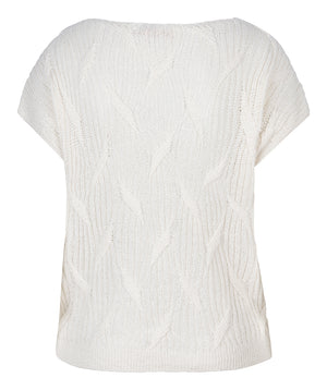 Cap Sleeve Knit V-Neck Top