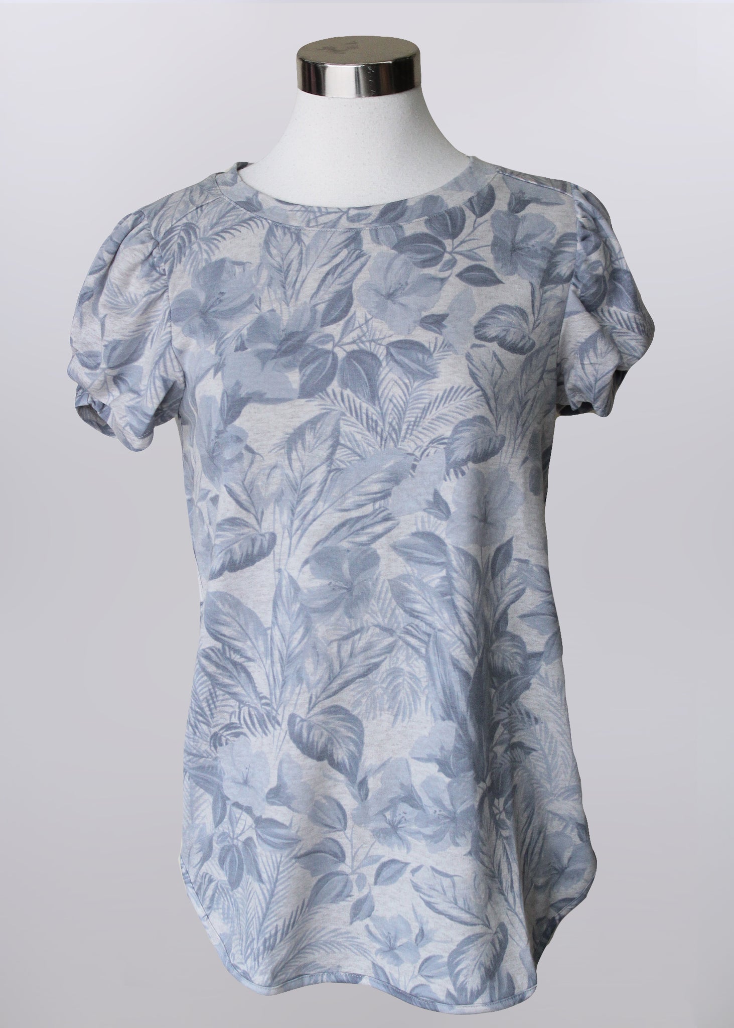 Twist Sleeve Floral Tee