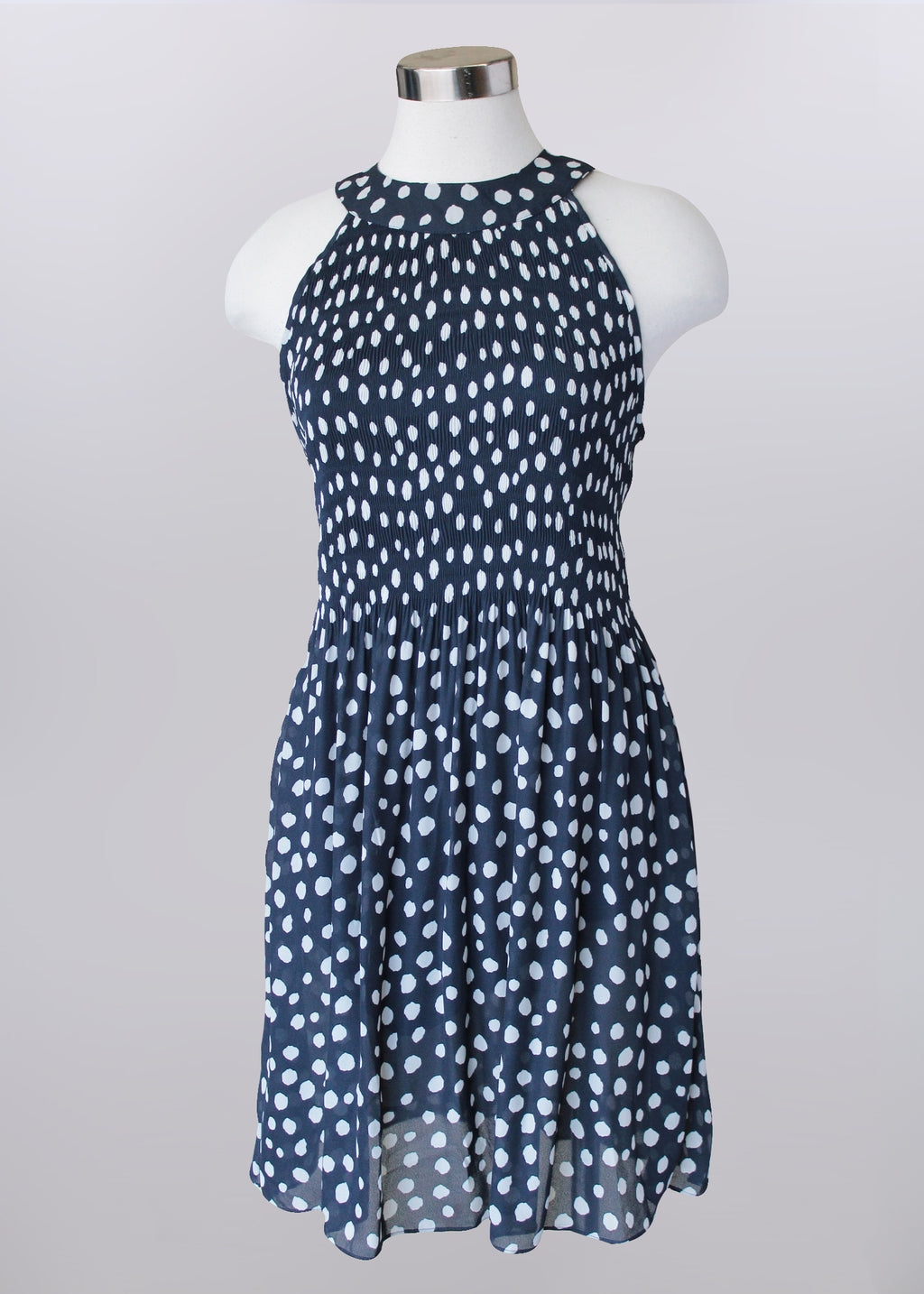 Polkadot Dress | Navy