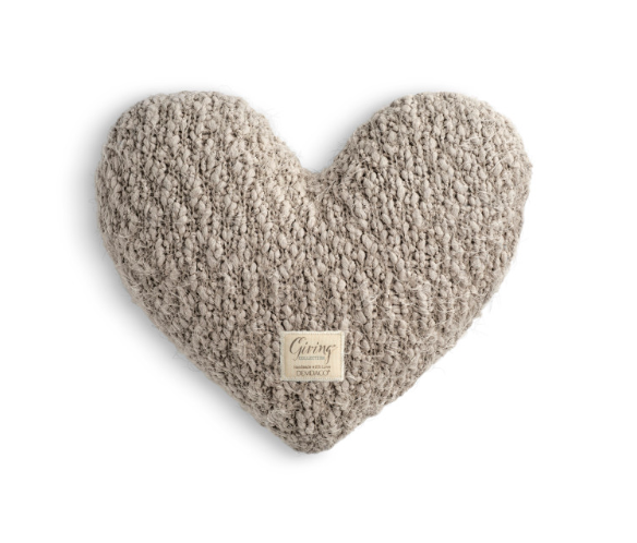 Giving Heart Weighted Pillow | Taupe