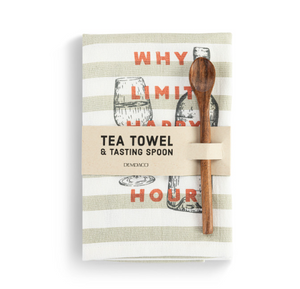 Cotton Tea Towel and Tasting Spoon | Happy Hour