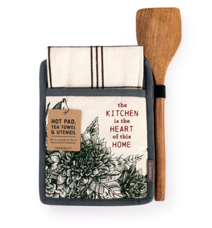 Hot Pad & Towel with Spatula | Floral