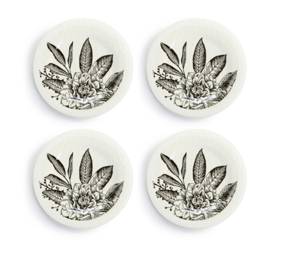  Melamine Appetizer Plates | Floral 