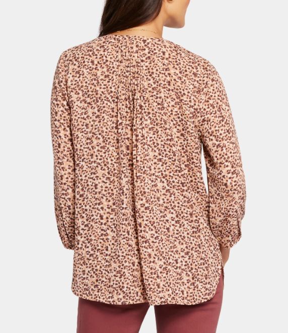 Pintuck Blouse | Rosita Brown