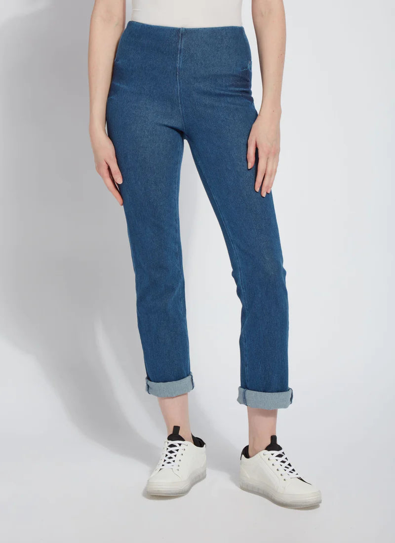 Boyfriend Denim Cuffed Jeans | Mid Wash