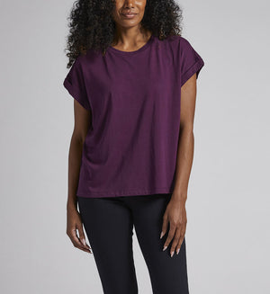 Drapey Luxe Tee | Eggplant